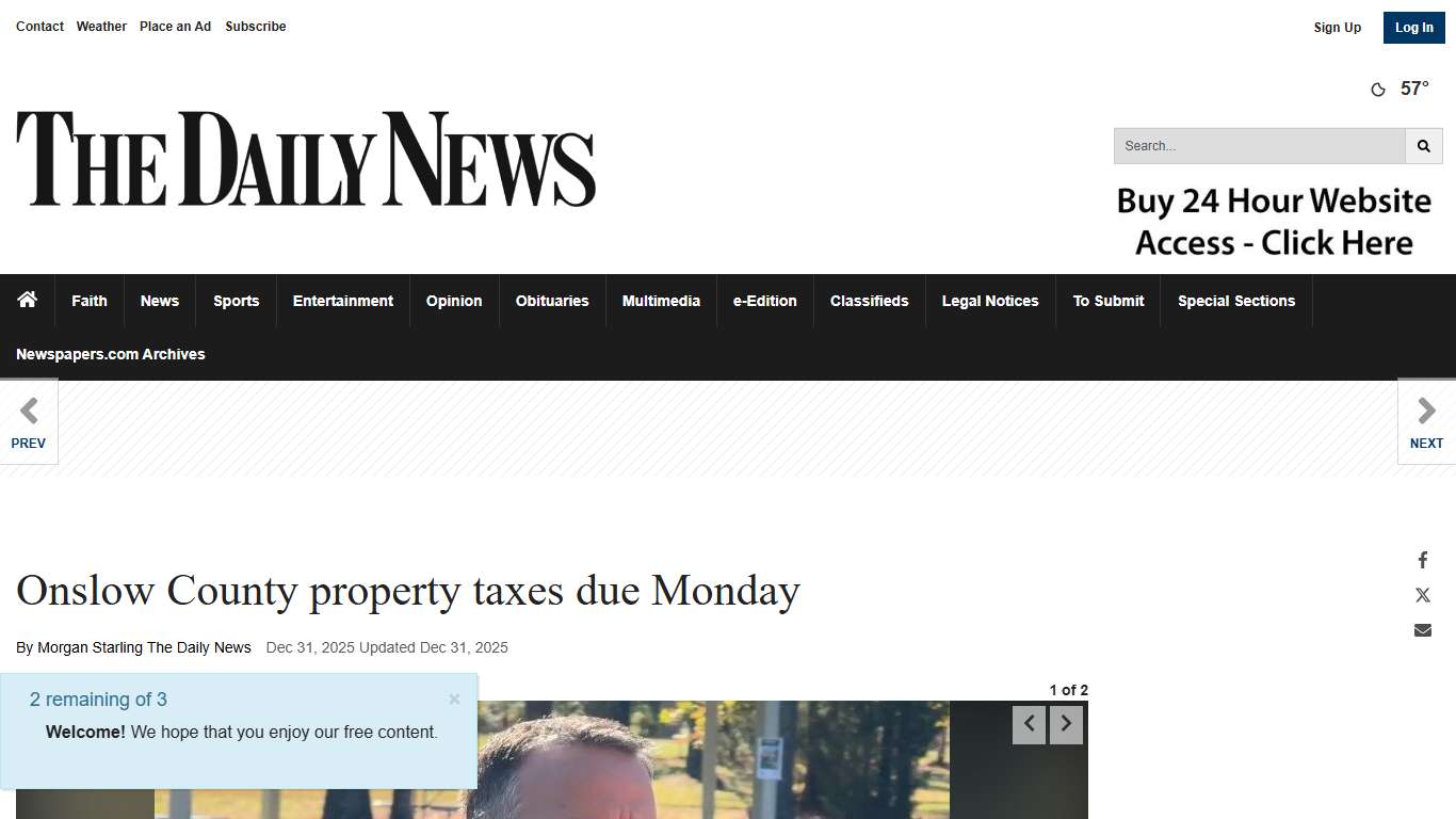 Onslow County property taxes due Monday | Local News | jdnews.com